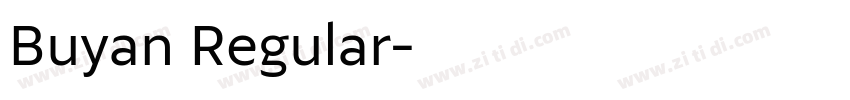 Buyan Regular字体转换